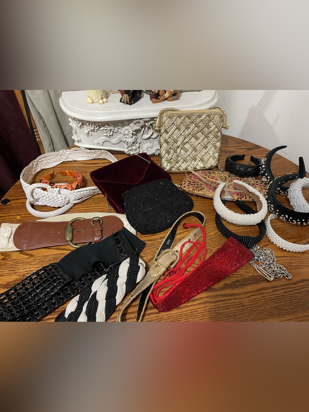 BUNDLE of Vintage Hair purse belts  Accessories